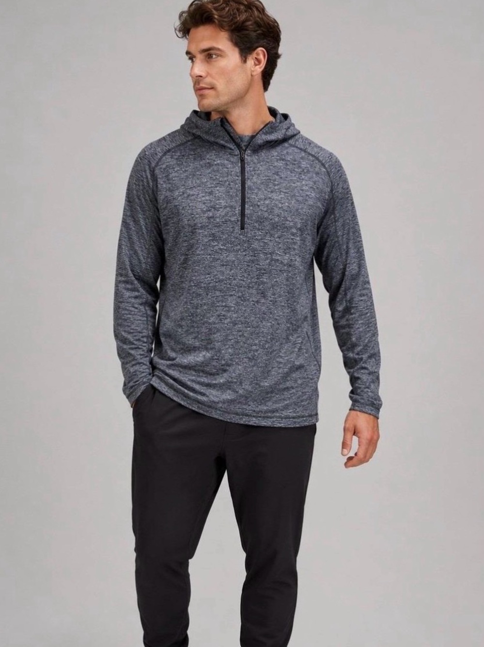 Lululemon Mens Surge 1/4 Zip Pullover Hoodie